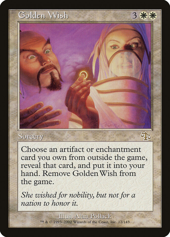 Golden Wish card front