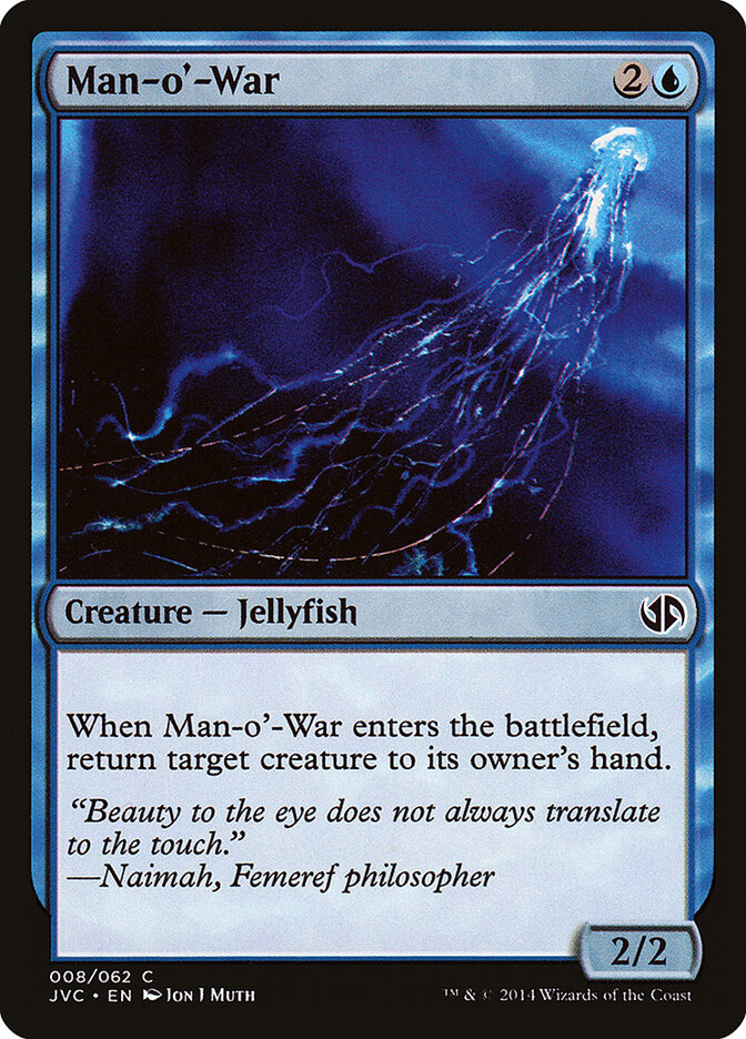 Man-o'-War card front