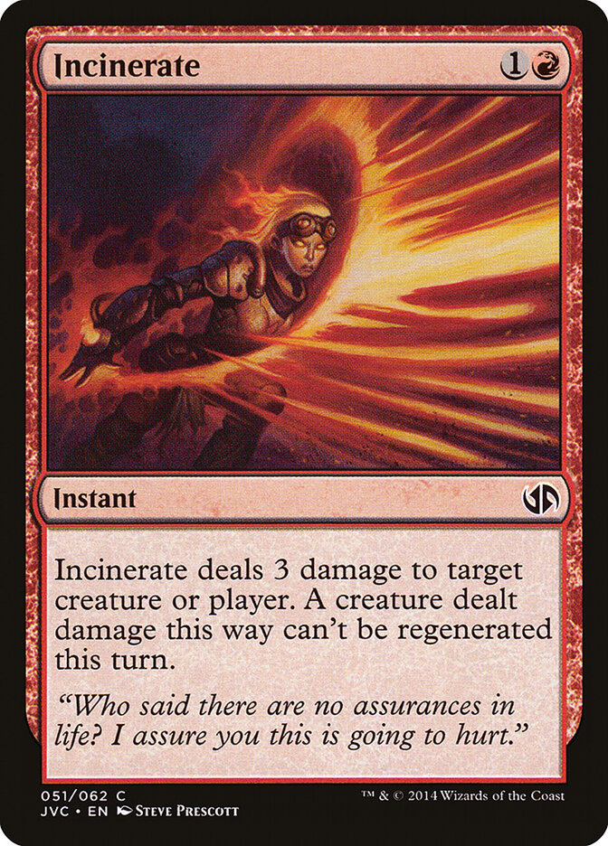 Incinerate card front