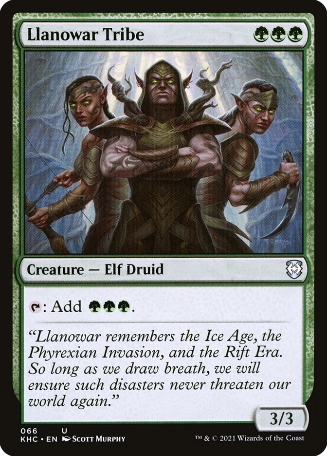 Llanowar Tribe card front