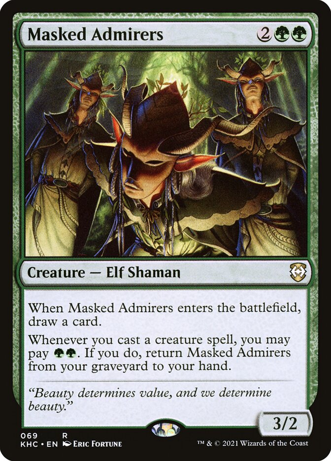 Masked Admirers card front