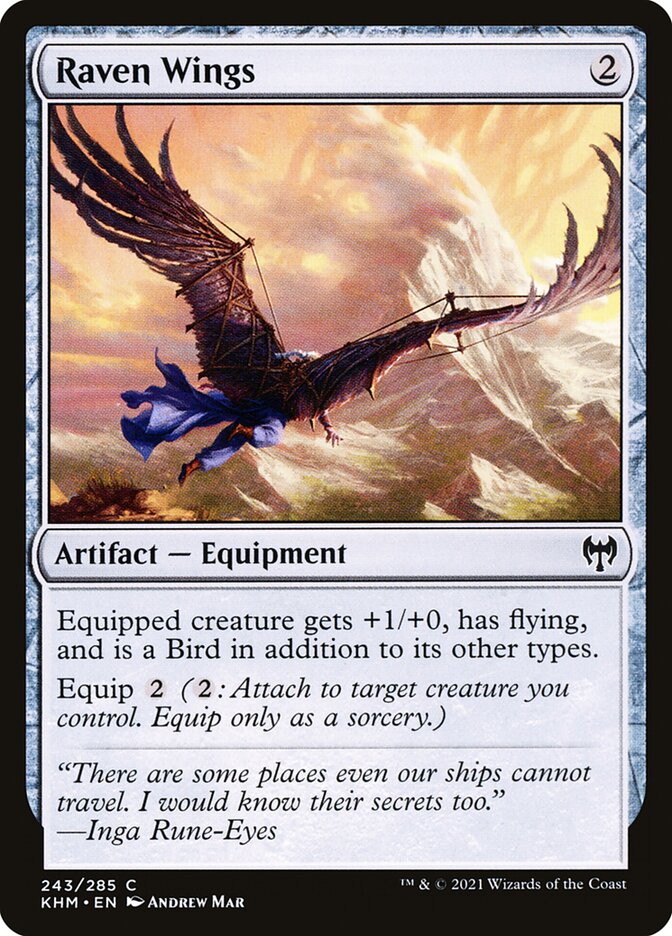 Raven Wings card front