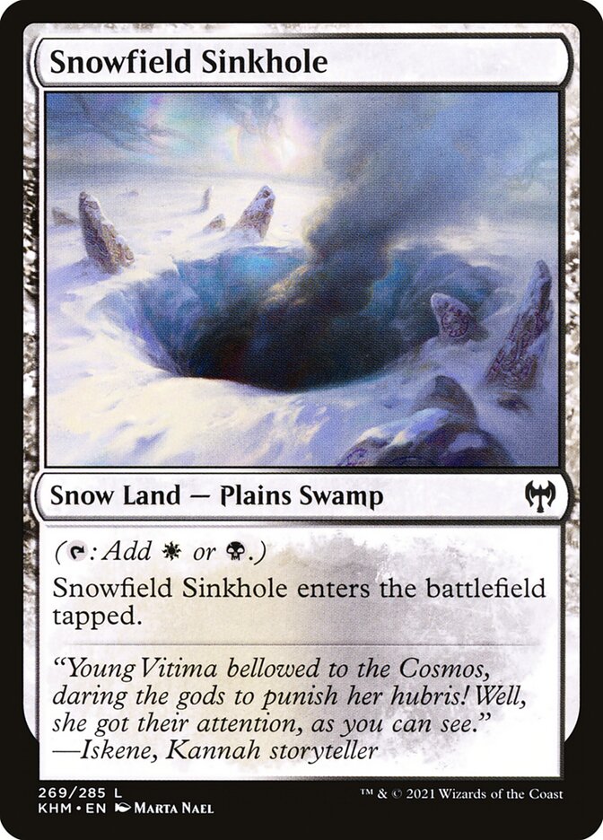 Snowfield Sinkhole card front