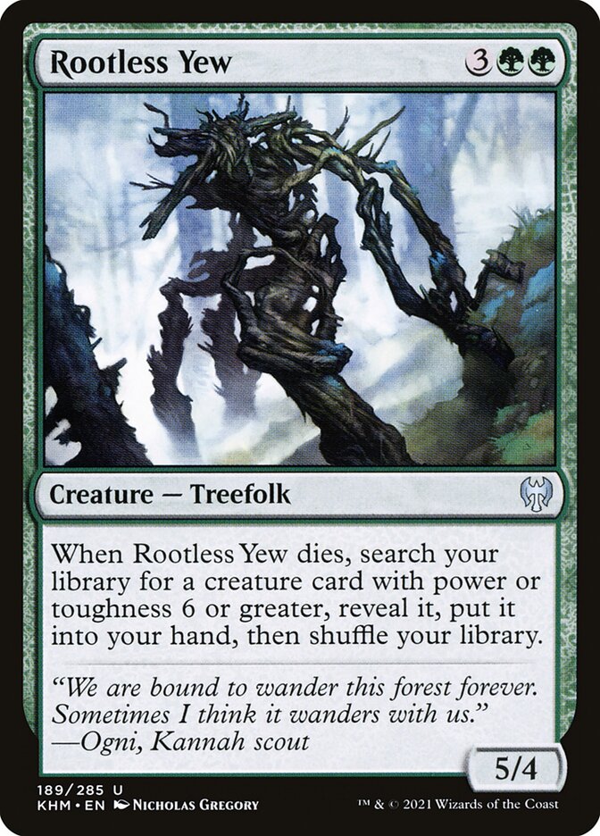 Rootless Yew card front