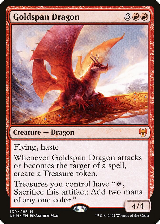Goldspan Dragon card front