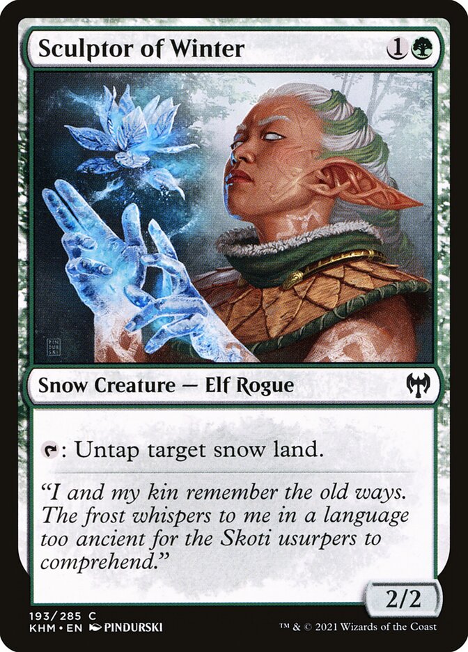 Sculptor of Winter card front