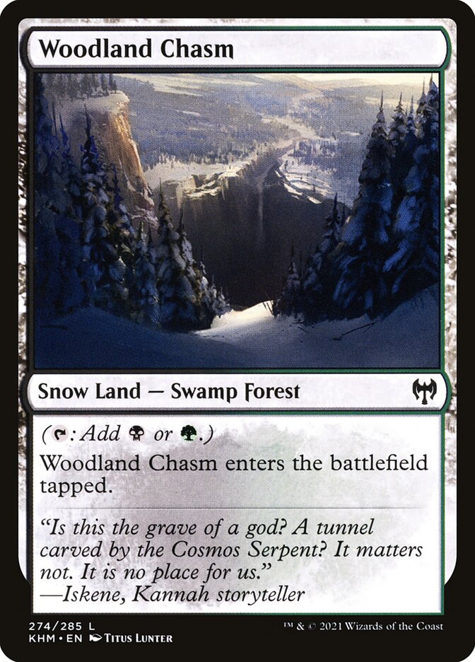 Woodland Chasm card front