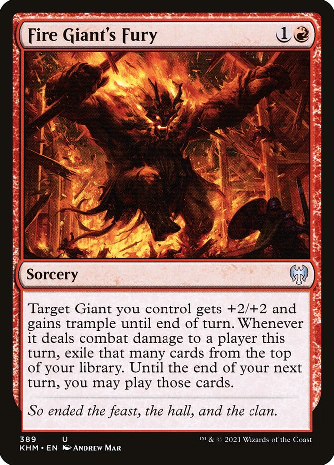 Fire Giant's Fury card front