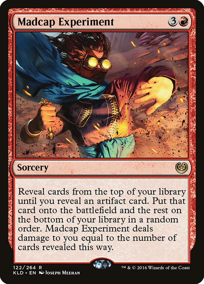 Madcap Experiment card front