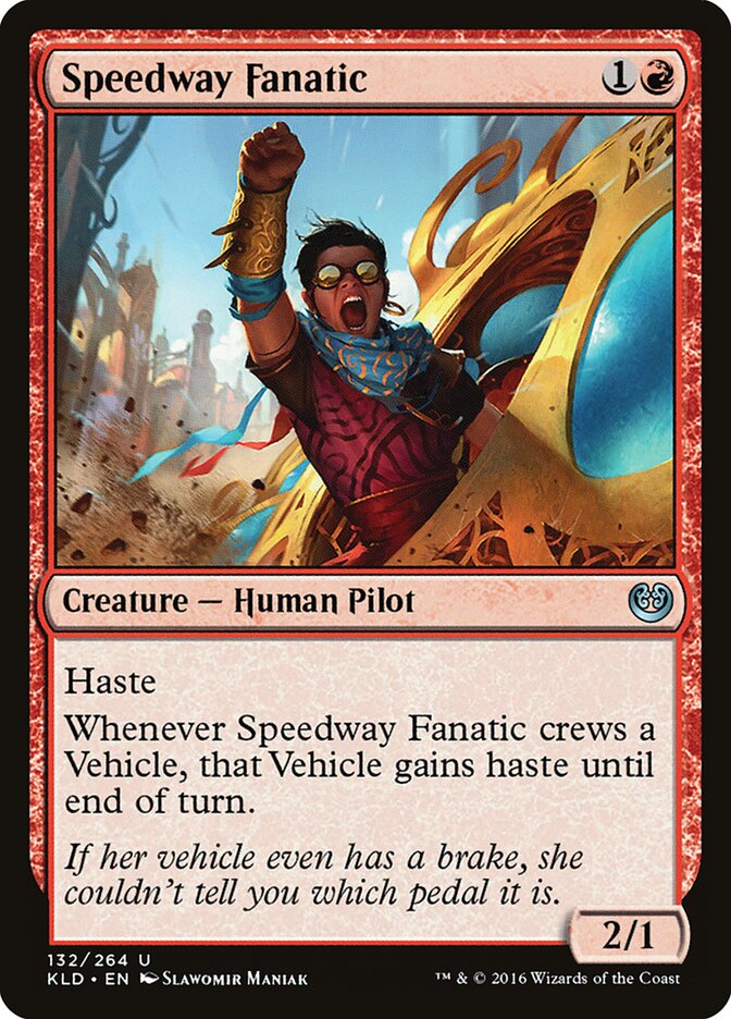 Speedway Fanatic card front