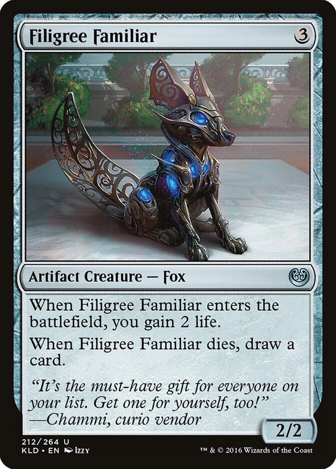 Filigree Familiar card front