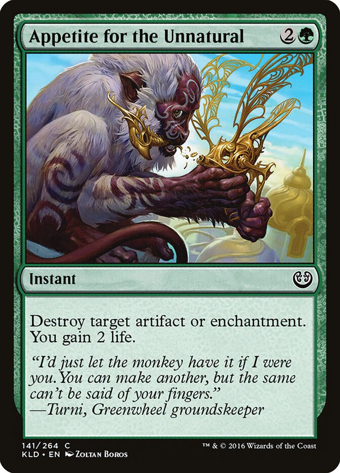 Appetite for the Unnatural card front