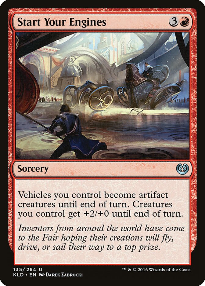 Start Your Engines card front