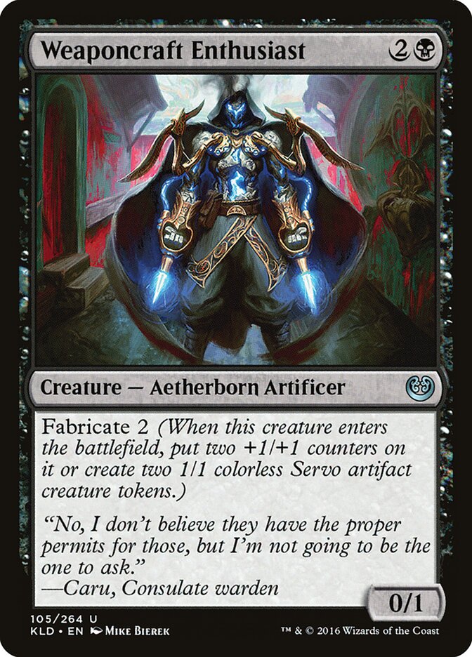Weaponcraft Enthusiast card front