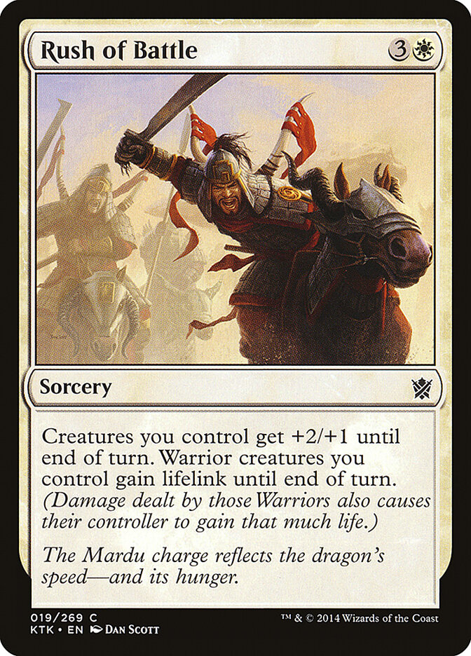 Rush of Battle card front