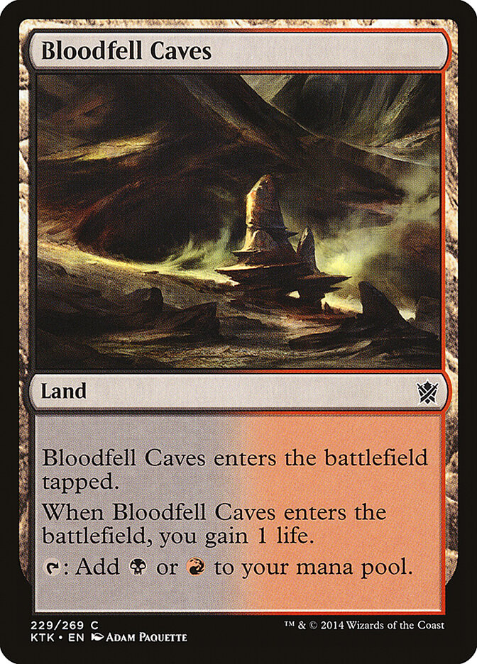 Bloodfell Caves card front