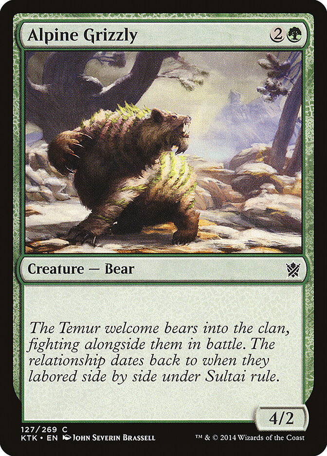 Alpine Grizzly card front