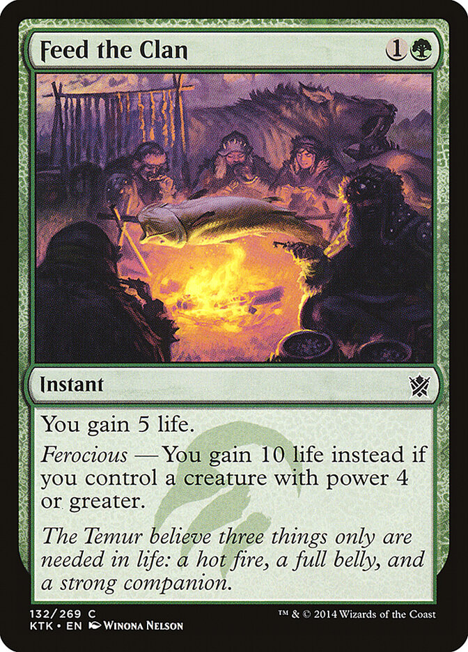 Feed the Clan card front