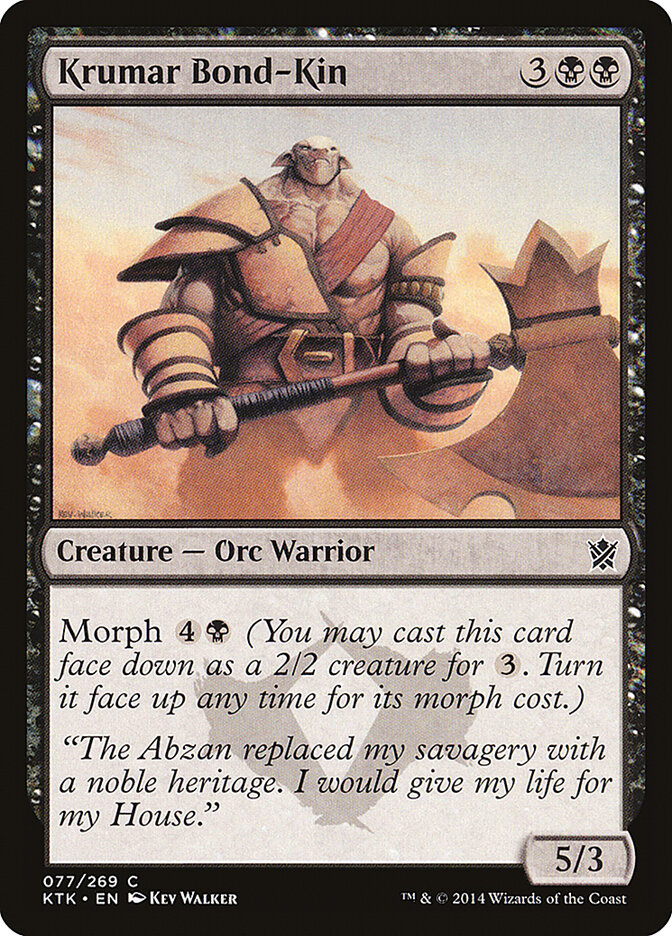 Krumar Bond-Kin card front