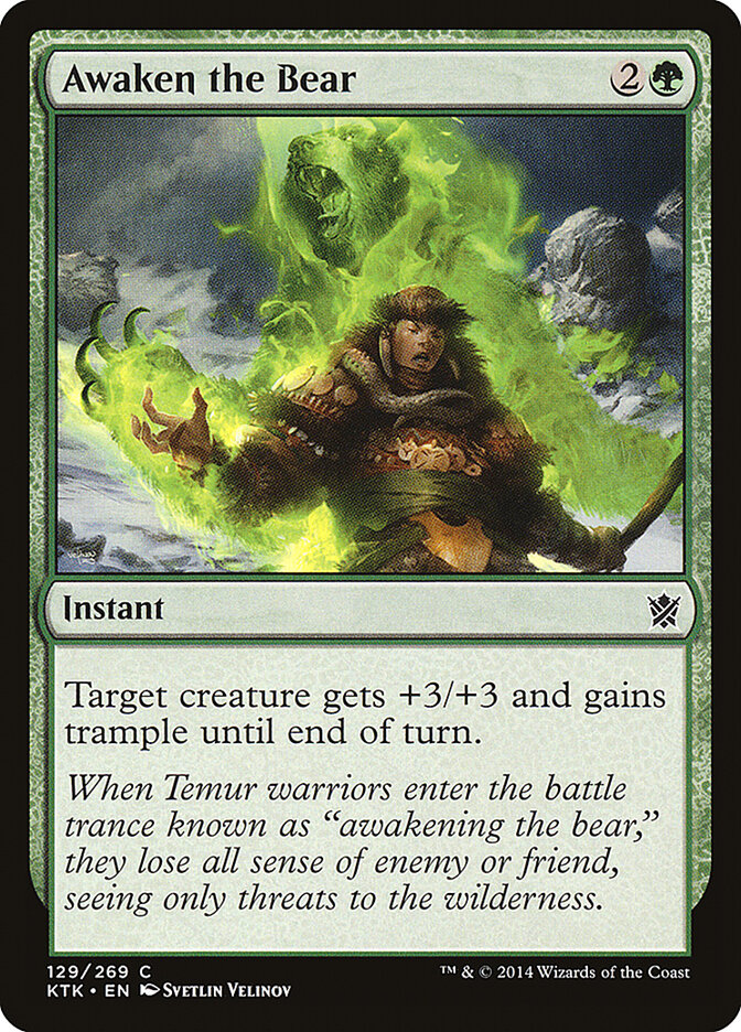 Awaken the Bear card front