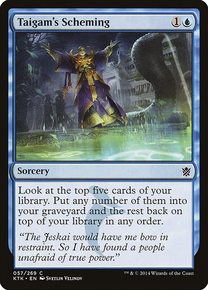 Taigam's Scheming card front
