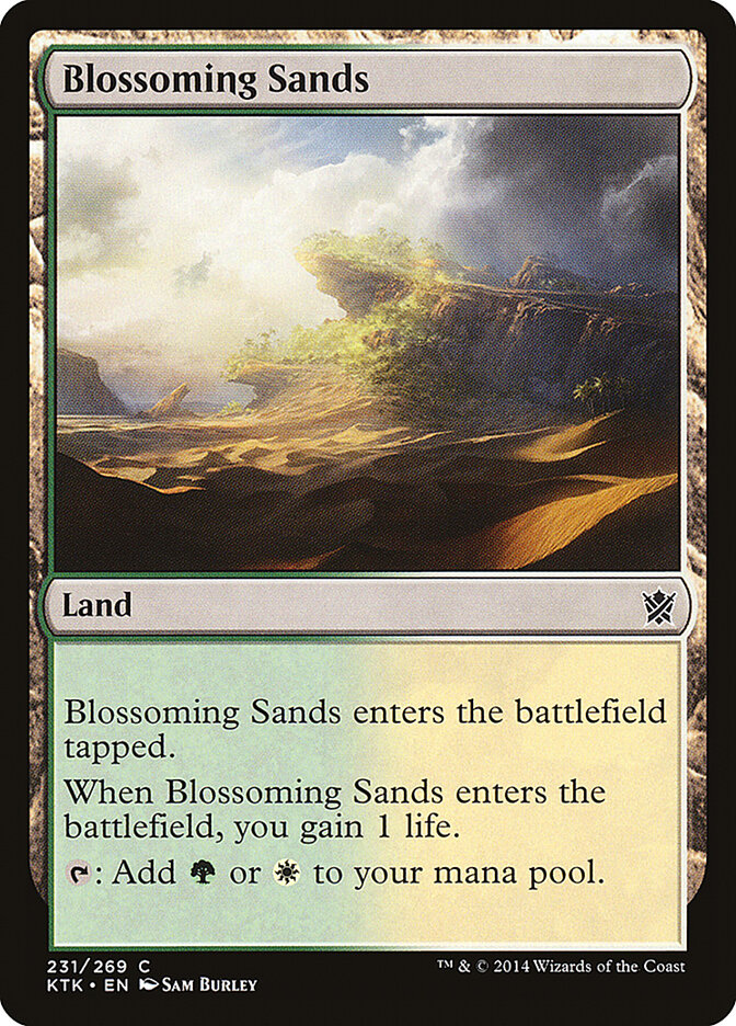 Blossoming Sands card front
