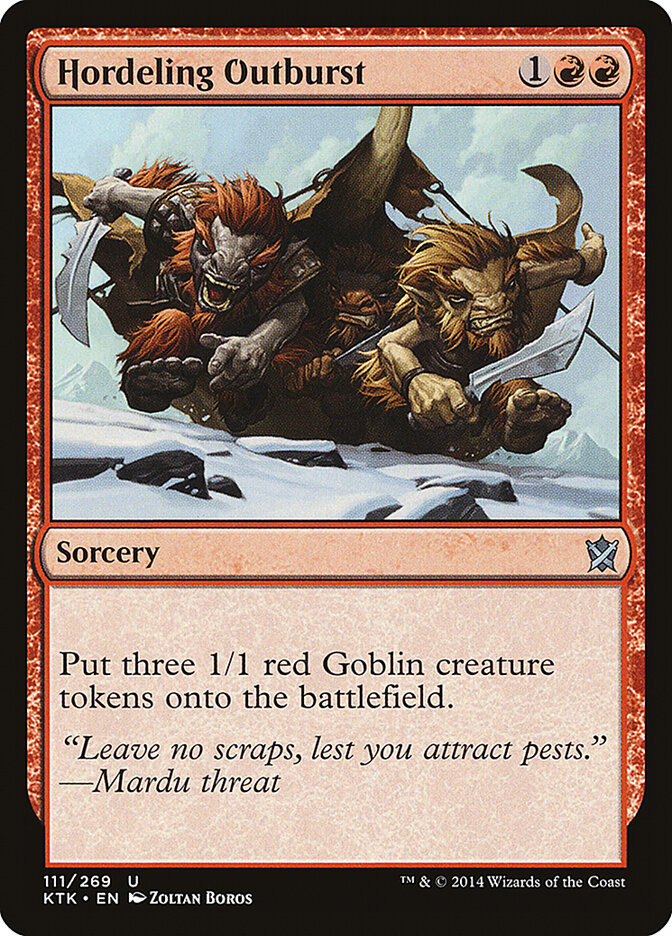 Hordeling Outburst card front