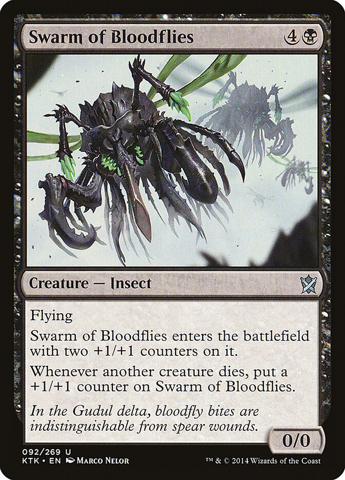 Swarm of Bloodflies card front
