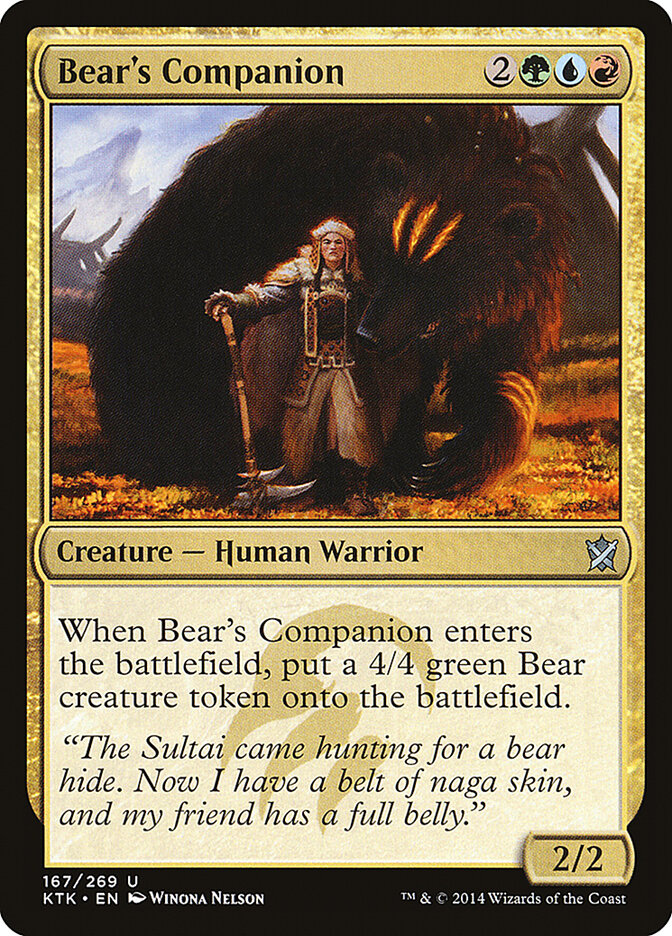 Bear's Companion card front