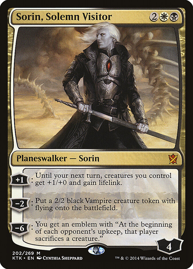 Sorin, Solemn Visitor card front
