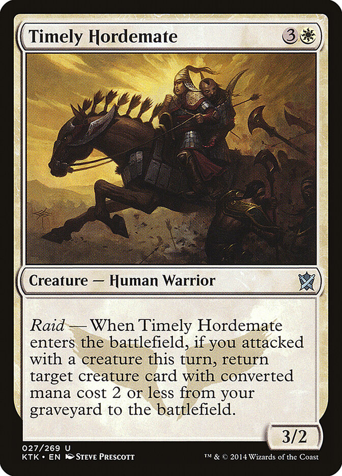Timely Hordemate card front