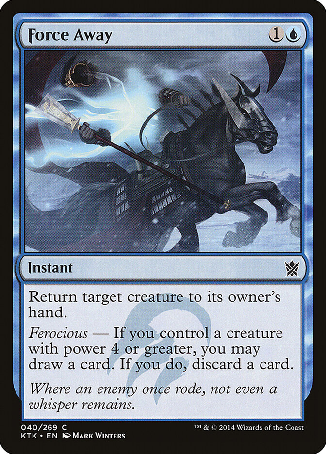 Force Away card front