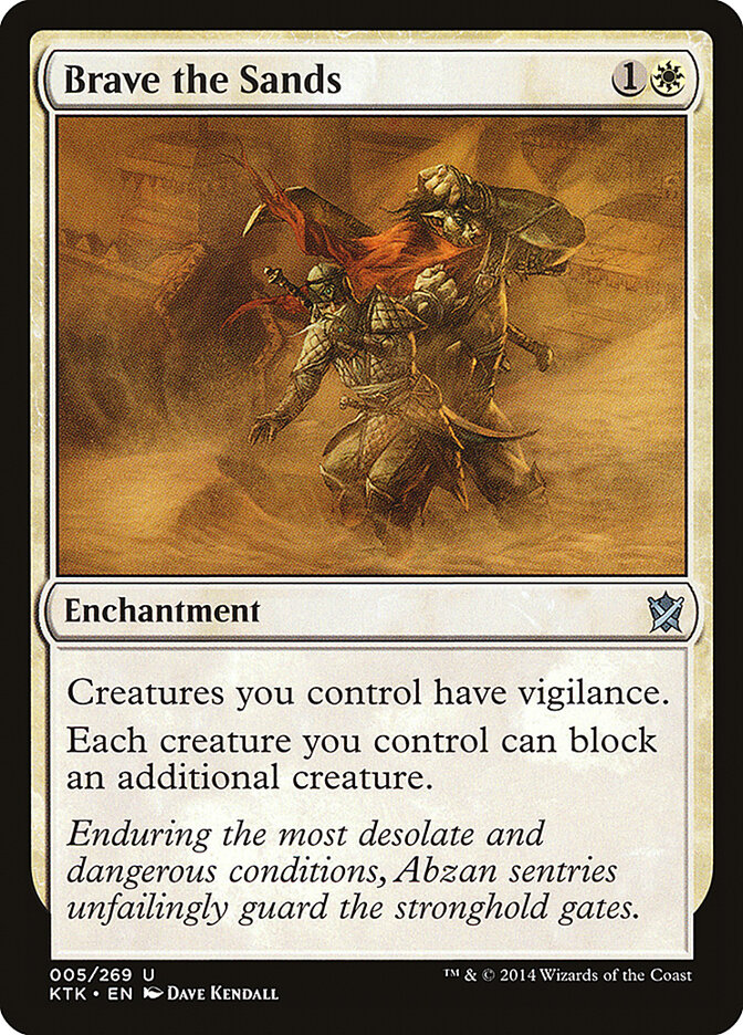 Brave the Sands card front
