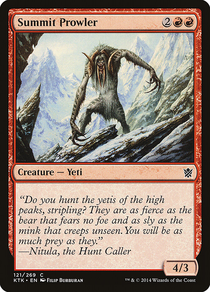 Summit Prowler card front