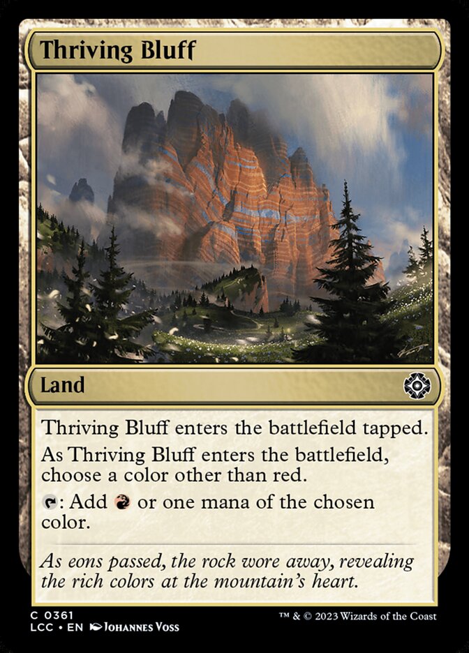 Thriving Bluff card front