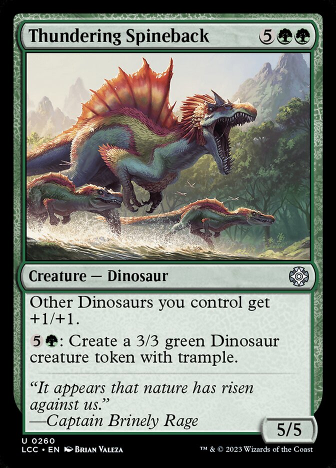 Thundering Spineback card front