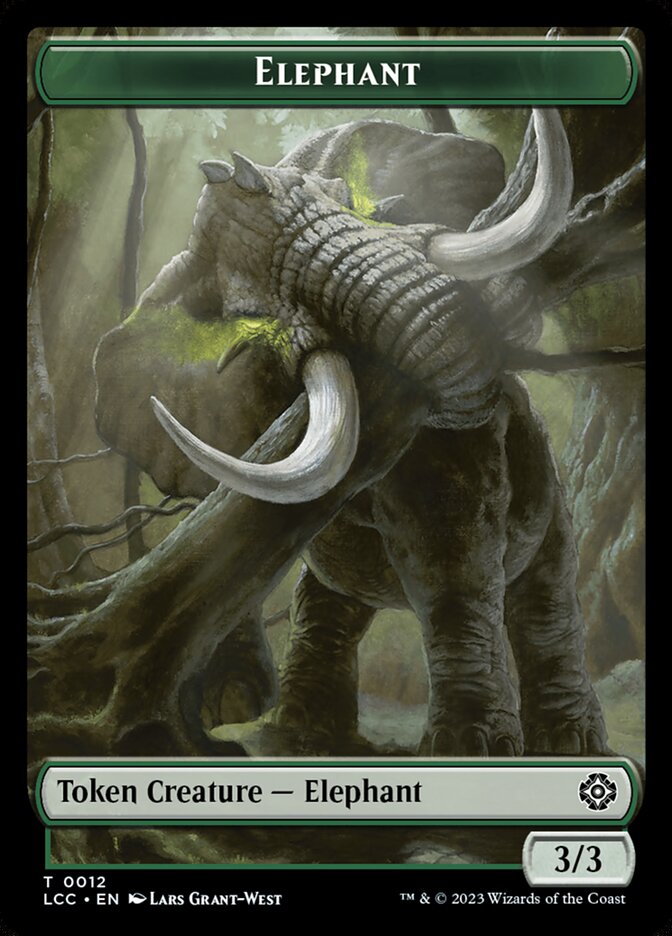 Elephant card front
