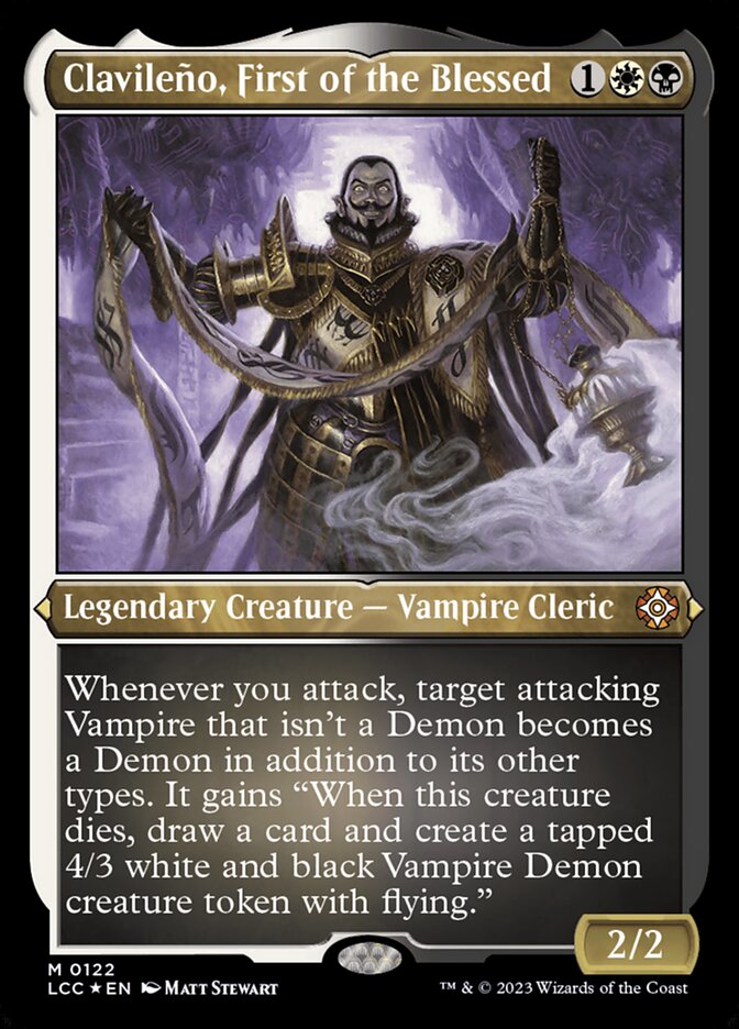 Clavileño, First of the Blessed card front