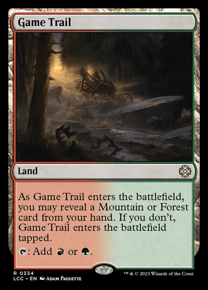 Game Trail card front