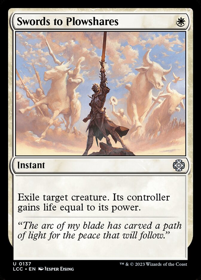 Swords to Plowshares card front