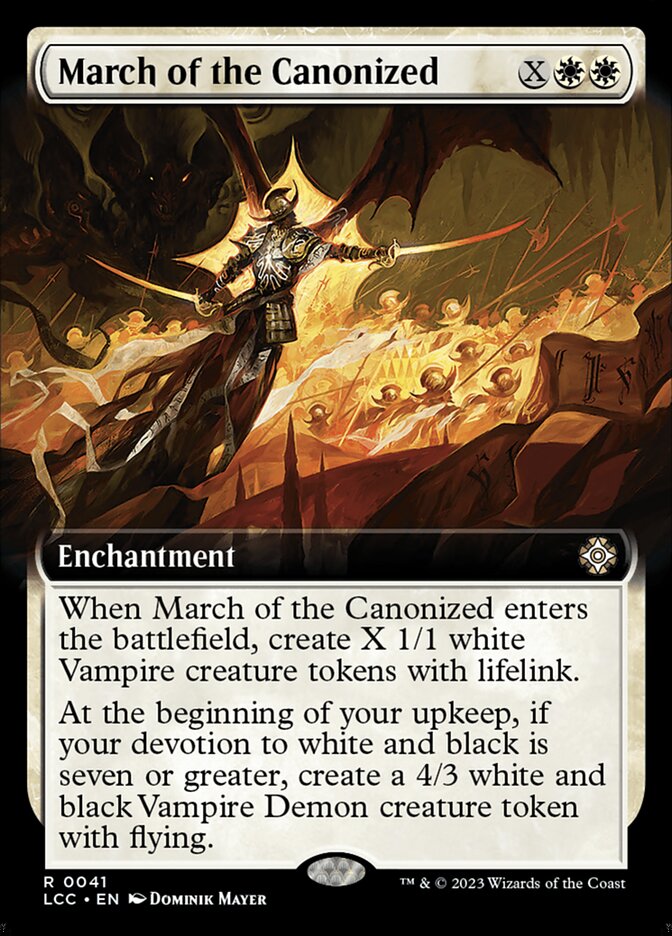 March of the Canonized card front