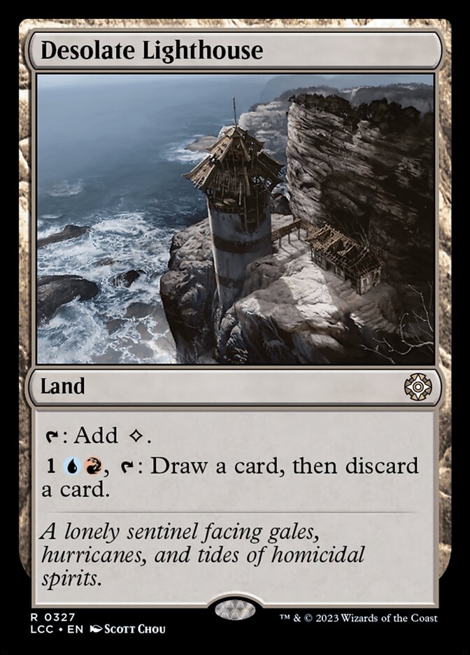 Desolate Lighthouse card front