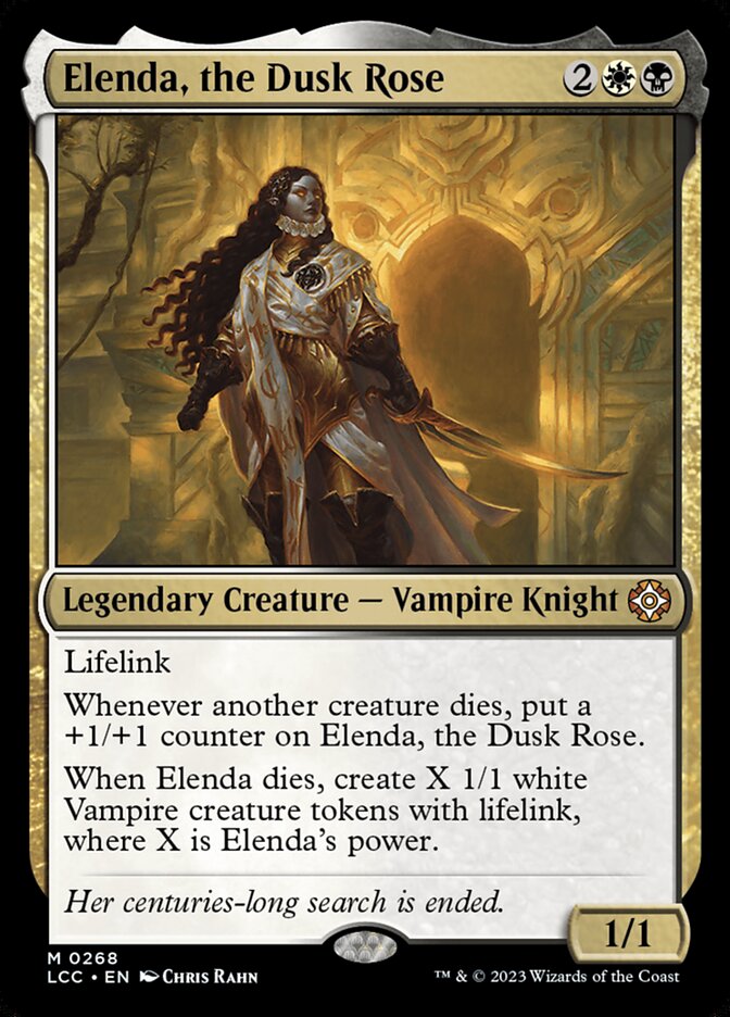 Elenda, the Dusk Rose card front