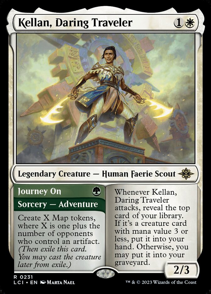 Kellan, Daring Traveler card front