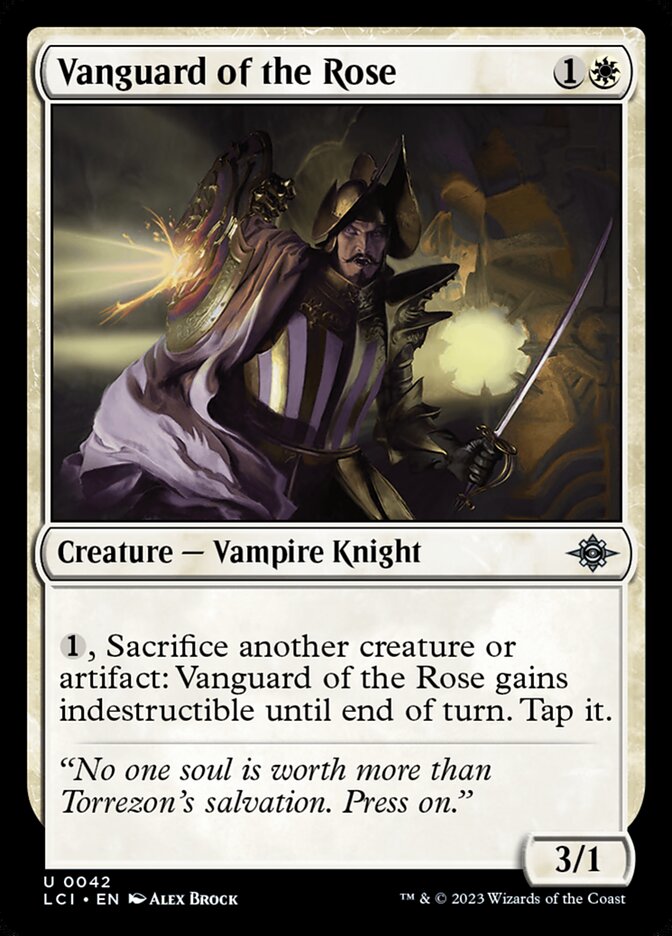 Vanguard of the Rose card front