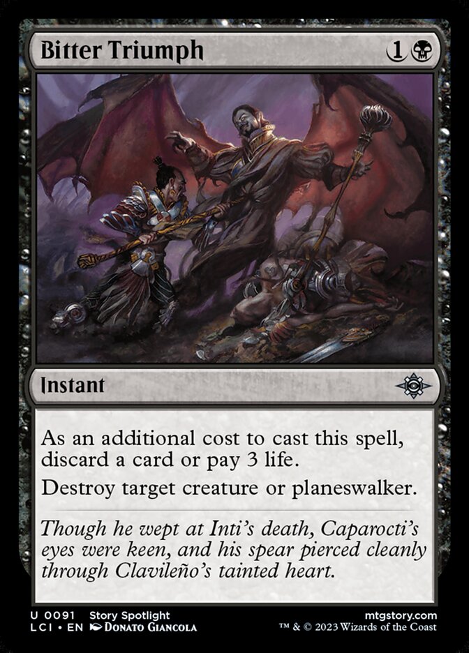 Bitter Triumph card front