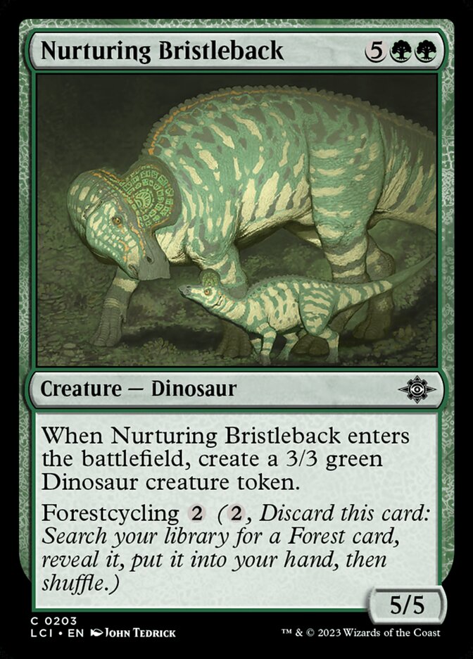 Nurturing Bristleback card front
