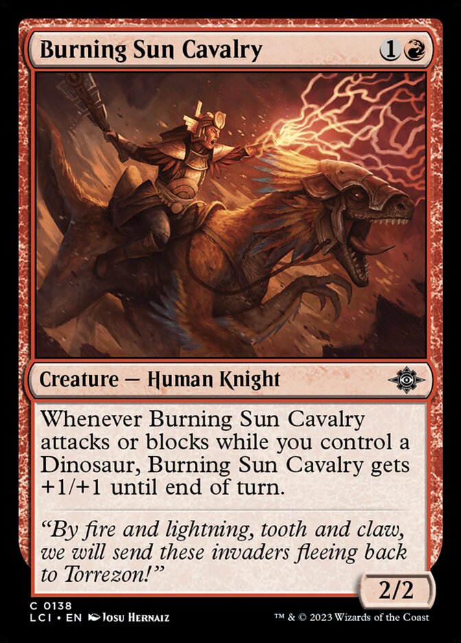 Burning Sun Cavalry card front