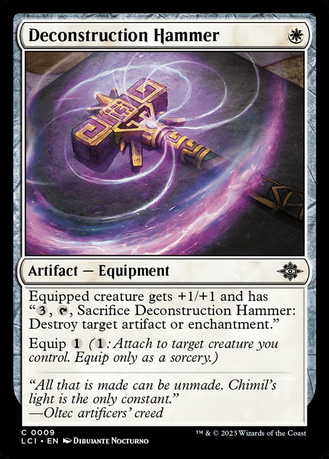 Deconstruction Hammer card front