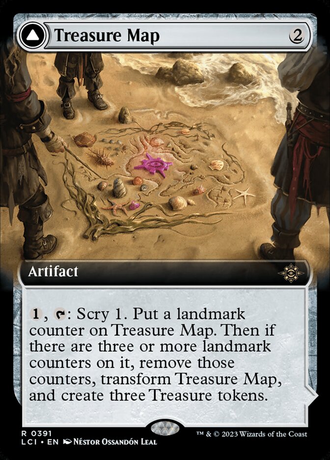 Treasure Map card front